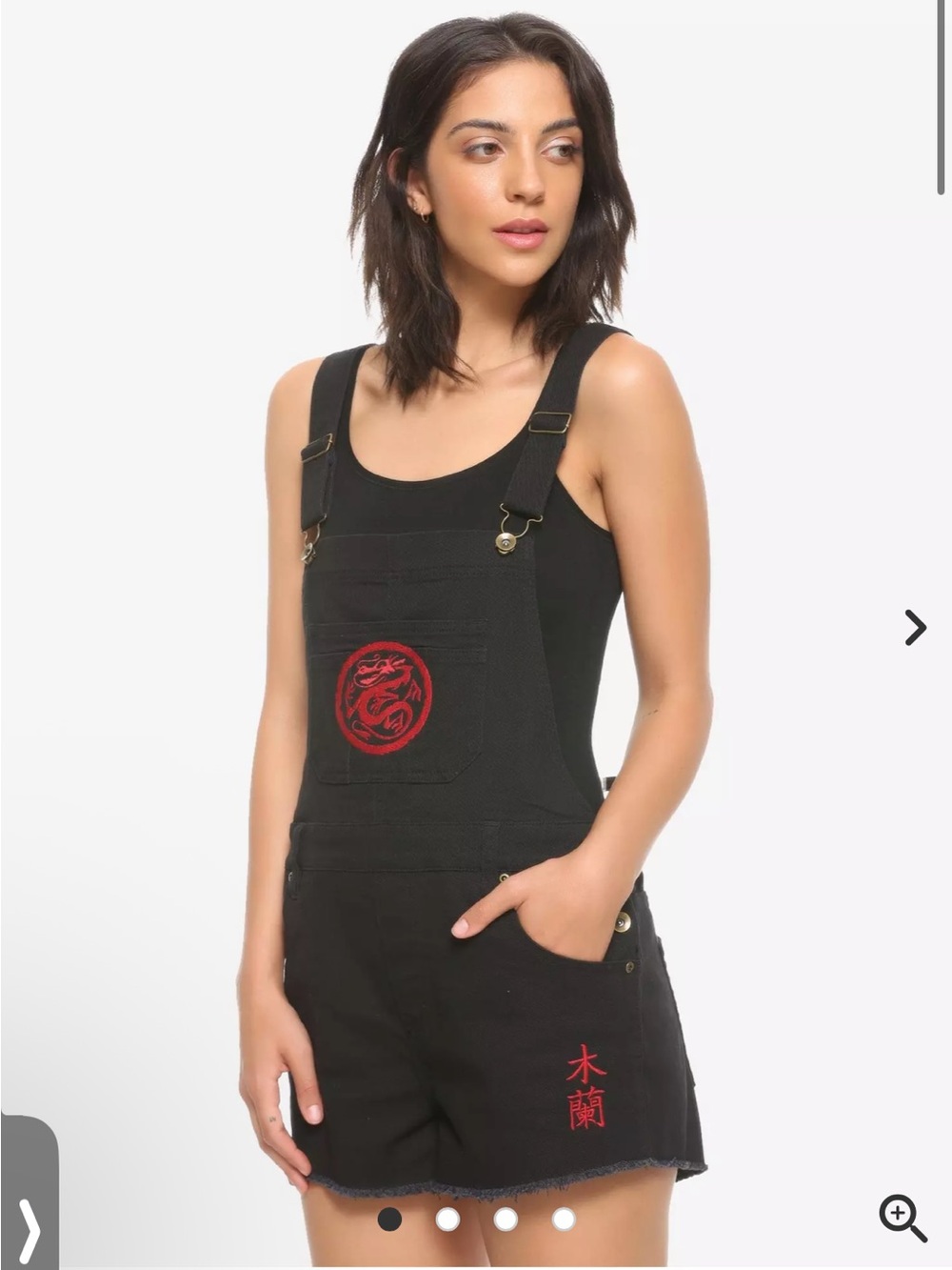 Disney Mulan Embroidered Shortalls - Picture 3 of 4